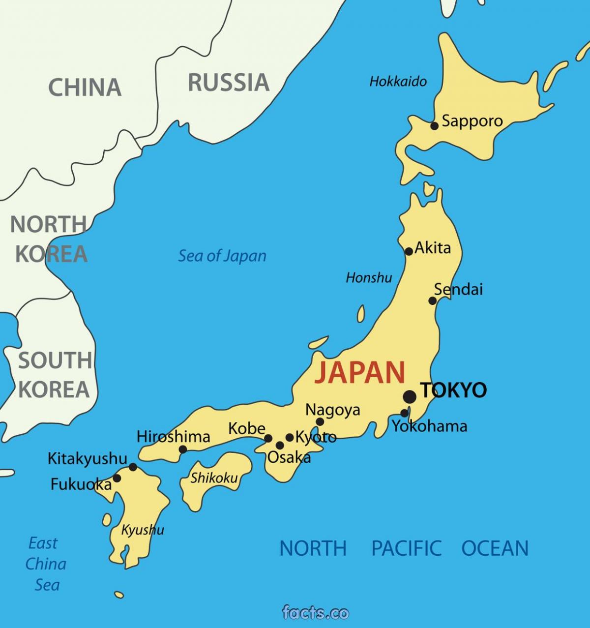 La carte de Tokyo emplacement