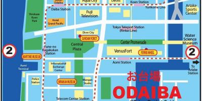 La carte de Tokyo Odaiba