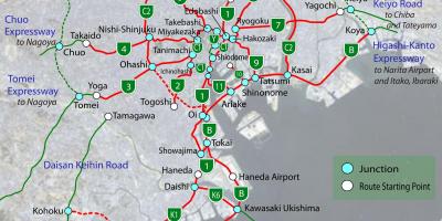 La carte de Tokyo highway