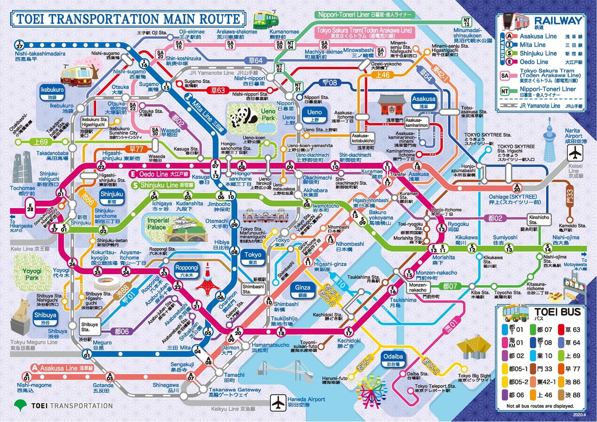 carte de la ligne toei