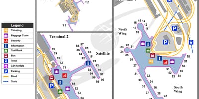 Nrt de Tokyo, carte de l'aéroport