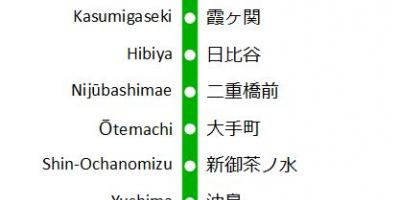 Carte de la ligne Chiyoda