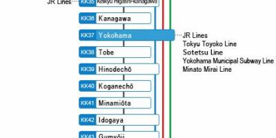 Carte de la ligne Keikyu
