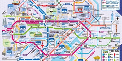 Carte de la ligne Toei