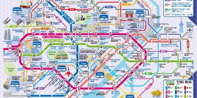 Carte de la ligne Toei