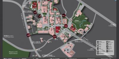 Carte du campus de l'université de Waseda