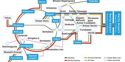 Carte de la ligne Keisei