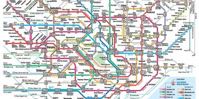Métro de Tokyo carte en anglais