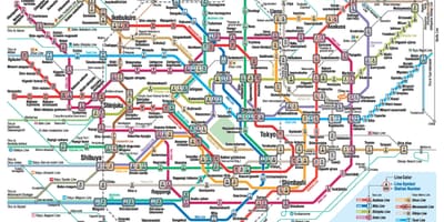 Carte de métro de Tokyo