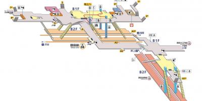 Carte de Shimbashi station