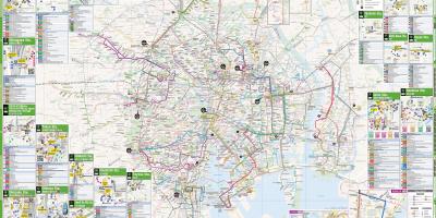 La ville de Tokyo carte de bus