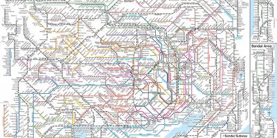 Japan rail carte de Tokyo
